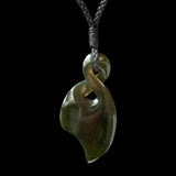 Handcrafted Bowenite Pikorua or twist pendant