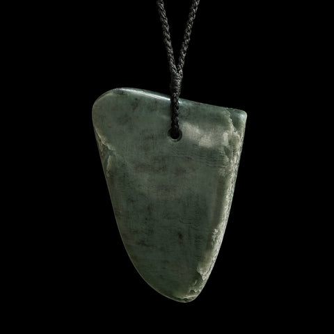 Contemporary Jade drop pendant, hand-crafted