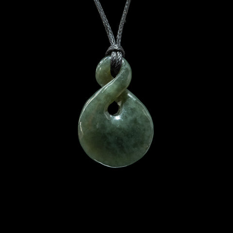 Jade hand-crafted Pikorua twist Pendant