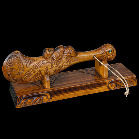 Large Wooden Maori Style Wahaika Club From New Zealand