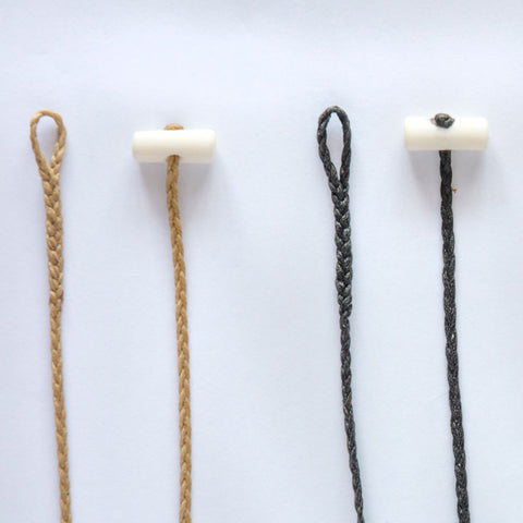 Plaited Cords with Bone Toggles - C4