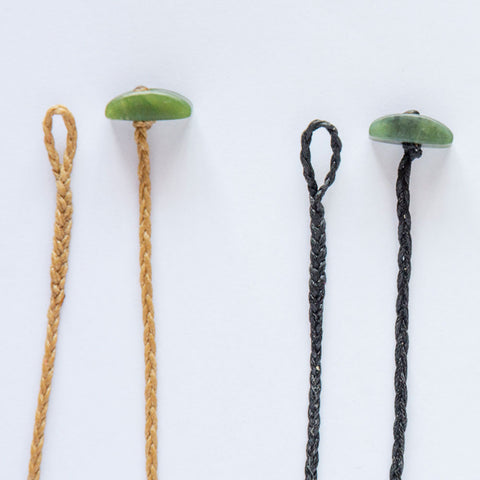 Plaited Cords with Jade Toggles
