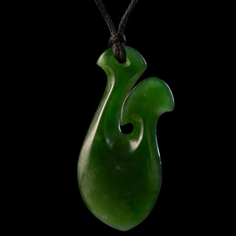 Maori Style Jade Matau Pendant by Luke Gardiner