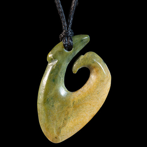 Small Maori Style Jade Matau Pendant by Bill Goodwin