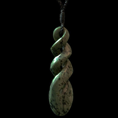 large Speckled Jade Triple Twist by Alex Sands