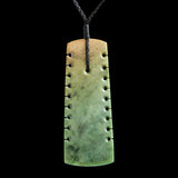 Notched Jade Hei Toki hand-crafted Pendant