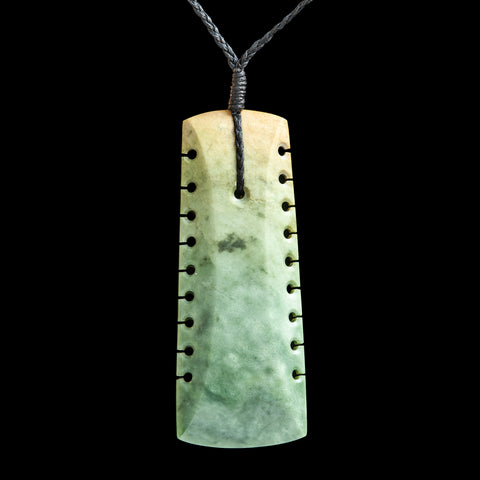 Notched Jade Hei Toki hand-crafted Pendant