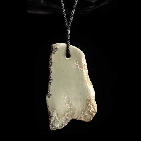 Contemporary Jade drop pendant, hand-crafted