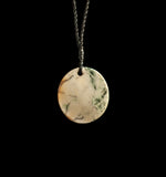 Jade disc pendant by Nick and Mady