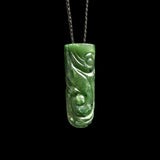 Contemporary Carved Jade Pendant by Madelyne Gourdin