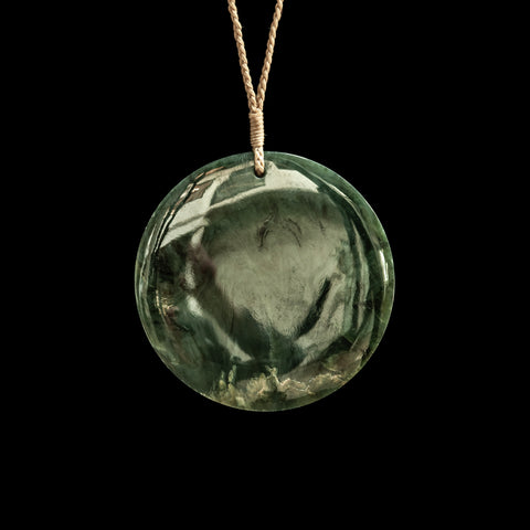 Handmade Jade disc by Alex Sands