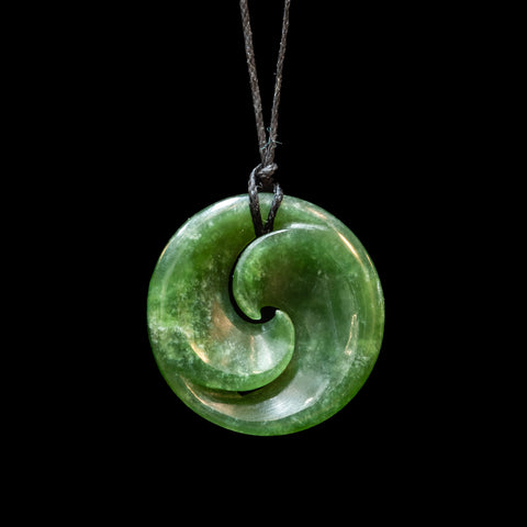 Small Jade Double Start Koru, hand-crafted pendant