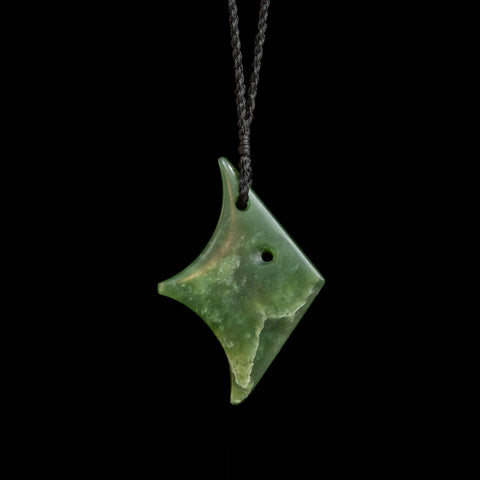 Contemporary fish Jade handcrafted pendant
