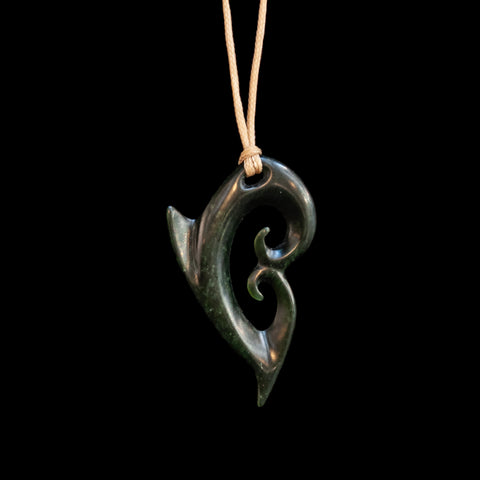 Jade Koru handcrafted by Shaun Gardiner