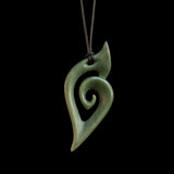 Jade Koru handcrafted by Shaun Gardiner