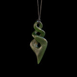 Jade Pikorua twist, hand crafted by Shaun Gardiner