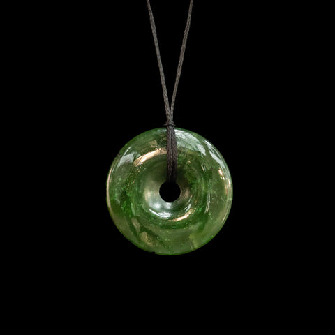 Kopae, Pi Disc handcrafted jade pendant