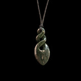 Pikorua double twist pointed, hand-crafted Jade Pendant