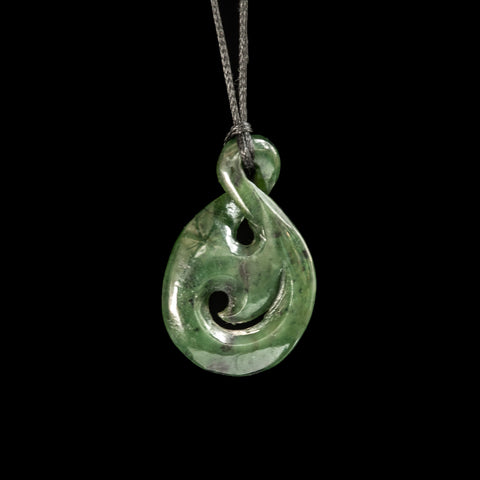 Jade Twist Double Koru Pendant