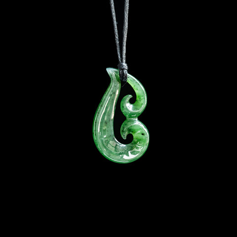 Toki Double Koru jade pendant