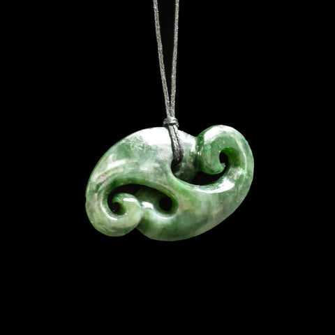 Jade Double Koru Pendant