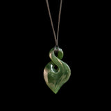Small Pikorua Jade Twist, hand-crafted Pendant