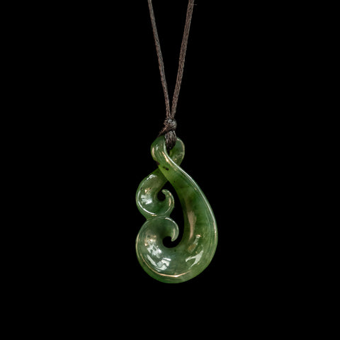 Jade Twist Double Koru Pendant