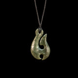 Hei Matau hook, handcrafted jade pendant