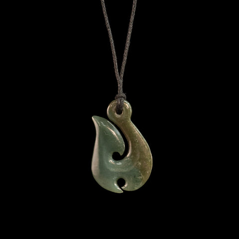 Hei Matau hook, handcrafted jade pendant