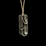 Contemporary Onewa drop pendant, hand-crafted by Alex Sands