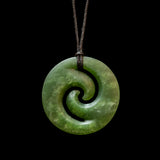 Jade hand-crafted Double Koru Pendant
