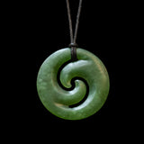 Jade hand-crafted Double Koru Pendant
