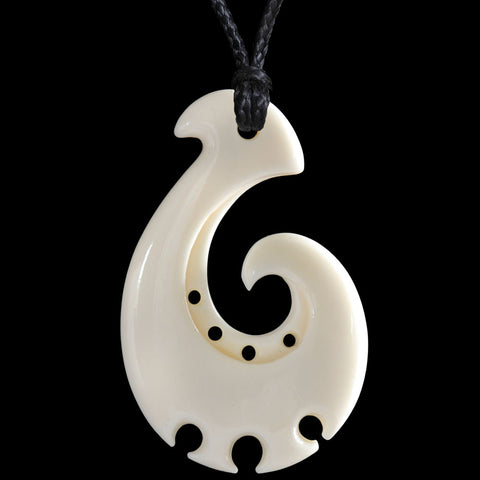 Maori Hook Necklace Bone Carving