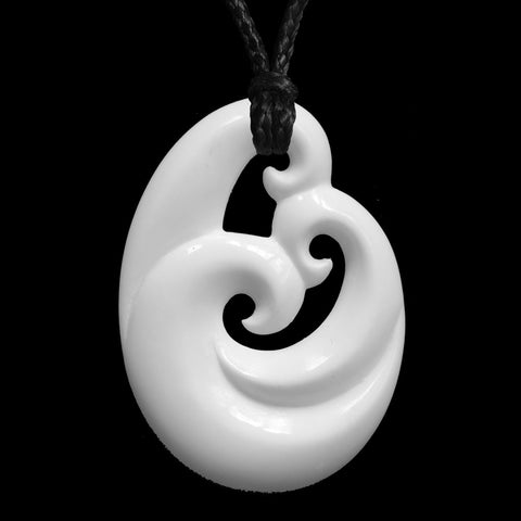 Maori Bone Koru Necklace