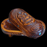 Carved Wooden Tiki Wakahuia
