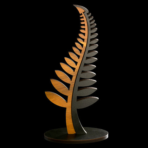 Wooden New Zealand Fern Leaf Sculpture