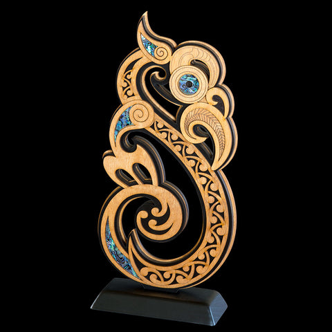 Large Wooden Maori Style Manaia Sculpture