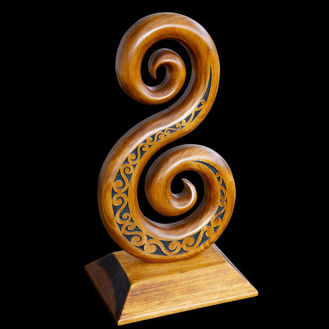 Large Carved Koru Sculpture