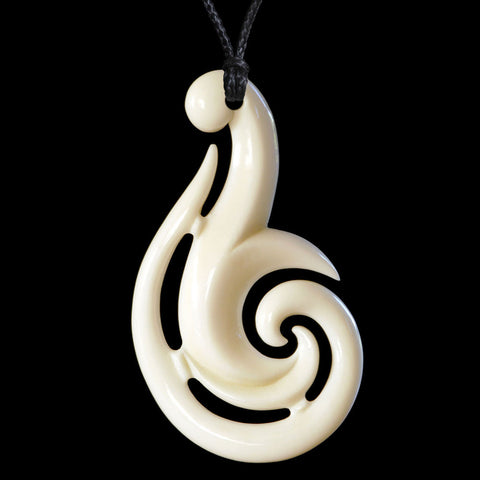 Maori Bone Koru Necklace