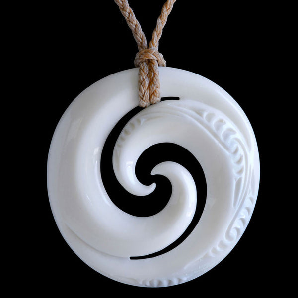 Stained Bone Koru | Maori Style