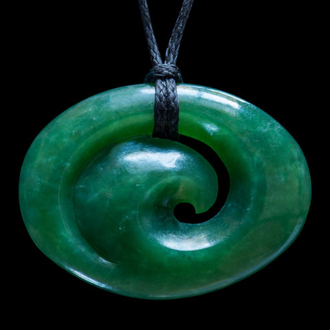 Maori Style Jade Koru Pendant by Ewan Parker
