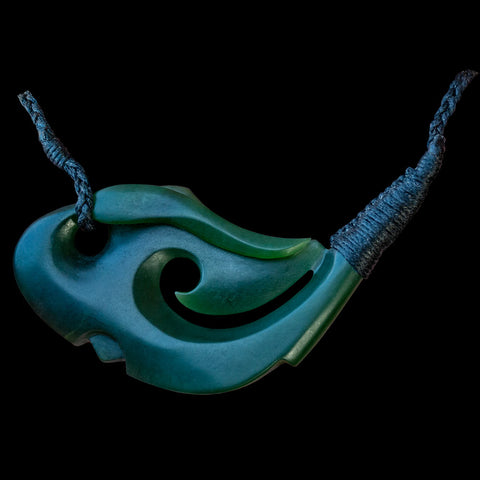 Large Jade Matau Pendant by Nick Balme