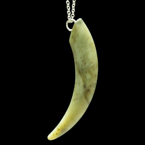 Jade Drop pendant on Silver Chain by Nick Balme from New Zealand