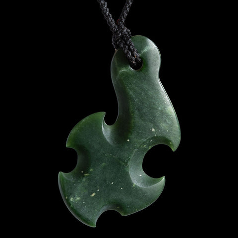 Large Jade Matau Pendant by Nick Balme From New Zealand