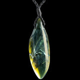 A large hand crafted New Zealand Chatoyant Tangiwai Drop pendant by Malcolm Cox. 