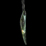 A large hand crafted New Zealand Chatoyant Tangiwai Drop pendant by Malcolm Cox. 