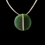 Jade Disc on Silver Chain by Jaymie Anderson