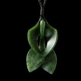 Sculpted Leaf form in Marsden Jade by Madelyne Gourdin