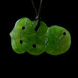Tiny Jade Hei Tiki, handcrafted pendant