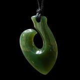 small Hei Matau - Hook, handcrafted jade pendant